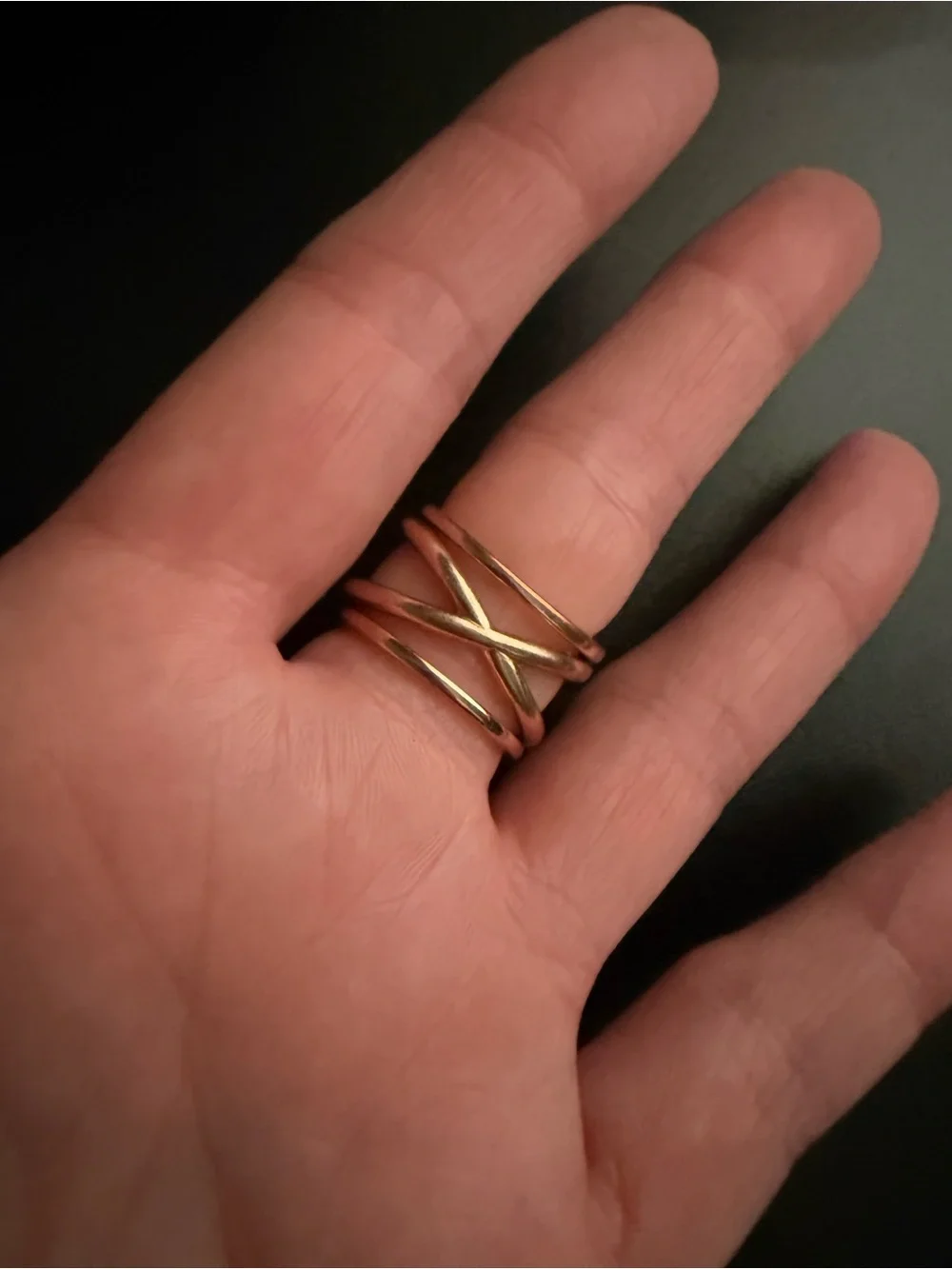 Gold Moon & Heart Pavé Ring - Women Jewelry